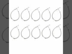 کابل ایمنی شلاق‌گیر شیلنگ به شیلنگ سفارشی 1/4 اینچی، طول کابل 38 اینچی، حلقه به حلقه با روکش