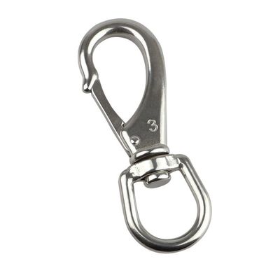 قیمت خوب Rigging Hardware Stainless Steel Round Eye Swivel Snap Hook with Spring and Swivel Eye آنلاین