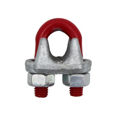 قیمت خوب High Tensile Structure Hot DIP Galvanized Us Type Forged Wire Rope Clips with Red U Bolt آنلاین