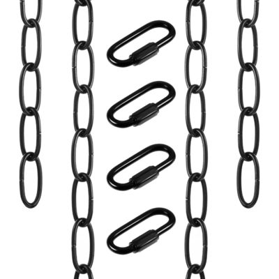 قیمت خوب Secure Black Coated Chandelier Chain with Adjustable Length and Easy-to- Connecting Lock آنلاین