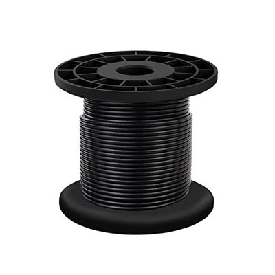 قیمت خوب AiSi استاندارد 304 فولاد ضد زنگ سیم کابل سیاه وینیل پوشانده در فضای باز سیم سبک آنلاین