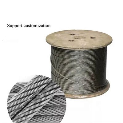 قیمت خوب سیم فولاد انعطاف پذیر گالوانیزه 7X19 6x19 FC IWRC برای گاز دریایی / معماری / نفت آنلاین