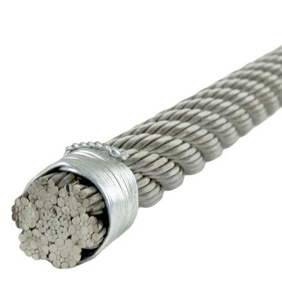 قیمت خوب طناب فولادی ضد زنگ 304 با ساختار 7*37 بدون آلیاژ 30 میلی‌متری با تلرانس 1%± آنلاین