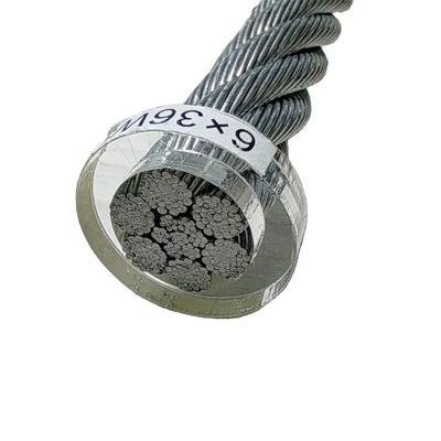 قیمت خوب طناب فولادی گالوانیزه گرم غوطه ور شده 6x36WS IWRC FC با مقاومت عالی در برابر خوردگی آنلاین