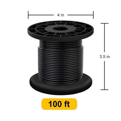قیمت خوب 304 سیم فولاد ضد زنگ پوشش داده شده در وینیل سیاه برای رشته چراغ لباس سیم آنلاین