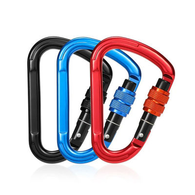 قیمت خوب لوگو و رنگ سفارشی کارابینر آلومینیوم 25KN برای فعالیت های مختلف در فضای باز آنلاین