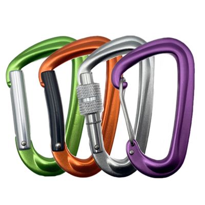 قیمت خوب OEM Finish Manufactory Aluminum Climbing Carabiner with Screw Lock Customized آنلاین