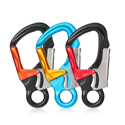 قیمت خوب Aluminum 35KN Auto Mountain Climbing Swivel Clip Snap Safety Hook Clip Hook آنلاین