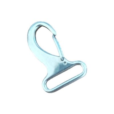 قیمت خوب قلاب فنری اتصال فولاد ضد زنگ با قلاب کمربند تخم مرغی شکل نقره ای 32 میلی متری آنلاین