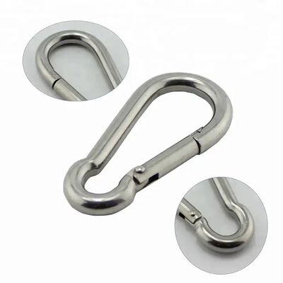 قیمت خوب صنایع سنگین 8 میلی‌متری استیل ضد زنگ 304/316 قلاب فنری ایمنی زنجیر در فضای باز کارابین قلاب فشاری آنلاین