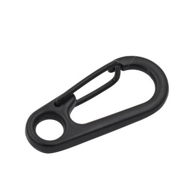 قیمت خوب Small Zinc Alloy Mini Black Finish Carabiner Buckle Snap Key Chain Ring Spring Hook آنلاین