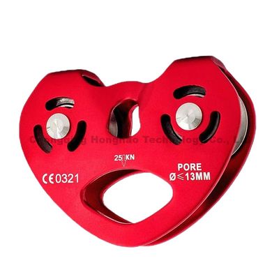 قیمت خوب Climbing Double Pulley Heart Shaped High Altitude Transport Cable Crossing Gear آنلاین