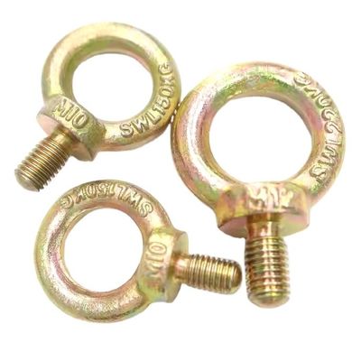 قیمت خوب پیچ و مهره چشمی JIS 1168 آهنگری شده با روکش زرد روی با استحکام بالا برای ساخت و ساز آنلاین