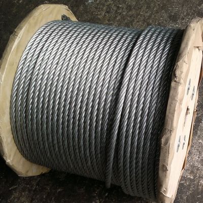 قیمت خوب طناب سیم 6x12 7FC فولادی کربنی با مقاومت بالا 6 میلی‌متری گالوانیزه کابل‌های فولادی استاندارد AiSi آنلاین