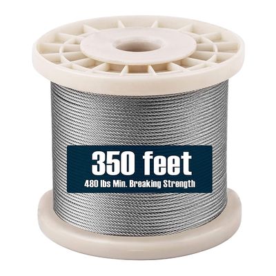 قیمت خوب درجه فولاد 300 سری AISI 304/316 7*19 قطر 10 میلی‌متر سیم بکسل استیل براق/روکش‌دار برای بالابری آنلاین