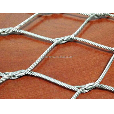 قیمت خوب توری طناب سیمی استیل بافته شده برای محوطه پرندگان و قفس حیوانات باغ وحش آنلاین