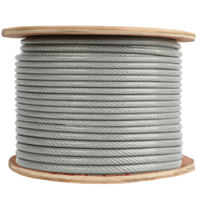 قیمت خوب 7x7 / 7x19 پی وی سی پوشش سیم فولاد 5/32 اینچ به 7/16 اینچ گالوانیزه فولاد کابل طناب وینیل پوشش کابل هواپیما آنلاین