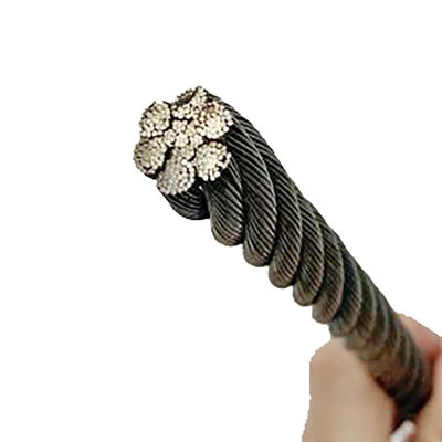 قیمت خوب پشتیبانی از OEM 6*37 20 میلی‌متر 1770 مگاپاسکال فولاد سرد سربرگ فولادی بدون گالوانیزه سیم طناب فولادی برای لیفتراک جرثقیل آنلاین