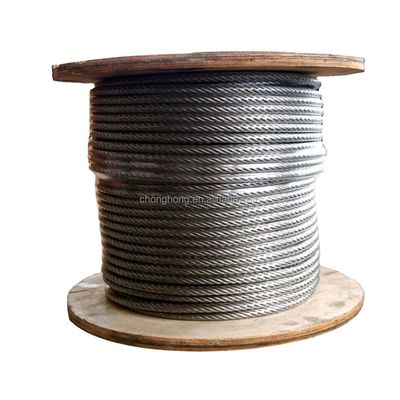 قیمت خوب طناب فولادی ضد زنگ 6x7/6x19/6x37/6x12/6x24 برای بالابر/جرثقیل/دریایی با استحکام برتر و مقاومت در برابر خوردگی آنلاین
