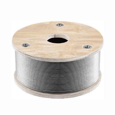 قیمت خوب طناب فولاد ضد زنگ T316 قابل تنظیم 1/8' 500ft 1x19 رشته های هسته 2100 پوند مقاومت شکستن برای عرشه های چتر آنلاین