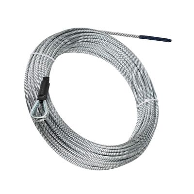 قیمت خوب طناب فولادی گالوانیزه 1x19 غیر آلیاژی 1/16 کابل هواپیمای گالوانیزه 100FT تحمل سایر آنلاین