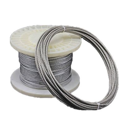 قیمت خوب 304 فولاد ضد زنگ سیم طناب نرم ماهیگیری کابل بلند 1-25M طول به عنوان مورد نیاز پایان گالوانیزه 7 * 7 لباس خط آنلاین
