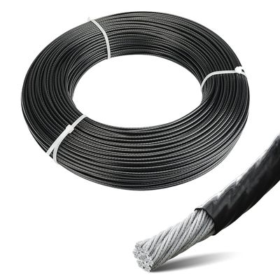 قیمت خوب طناب فولادی غیر آلیاژی 1.8 میلی‌متری 7x19 برای سرماخوردگی روکش PVC طناب پریدن مقاوم در برابر خوردگی و آب و هوا آنلاین