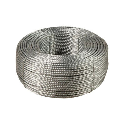 قیمت خوب بدون آلیاژ 1 * 7 16mm سیم فولاد گالوانیزه طناب 6mm فولاد با قدرت کششی بالا آنلاین