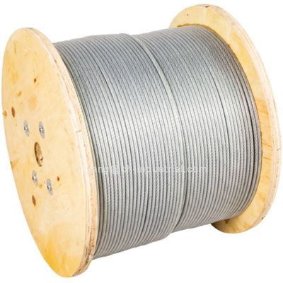 قیمت خوب کابل هواپیمایی گالوانیزه 3/64 اینچی 7x7 سیم سیم فولاد فولاد کربن آنلاین