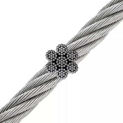 قیمت خوب روشنایی کابل گالوانیزه فولاد کربن / سیم فولاد ضد زنگ 7x7/6x9/6x19/7x19/6x36 برای پروژه های ساختمانی آنلاین