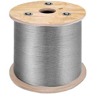 قیمت خوب طناب های کابل استیل ضد زنگ نوع 316 برای سخت افزار ریل عرشه 250FT T316 کابل هواپیمایی 7x7/1x19/7x19 سیم طناب آنلاین