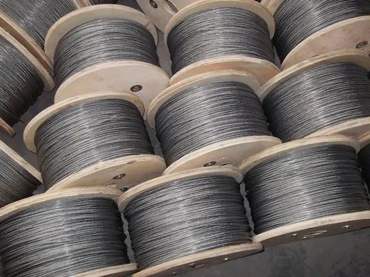 قیمت خوب طناب 12 میلی متر فولاد 6x24 7FC ساخت و ساز برای تولید طناب سیم 1000mtrs فولاد گالوانیزه آنلاین