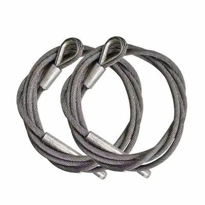 قیمت خوب Galvanized Steel Wire Rope Sling for Hose Handling Cranes & Provision Cranes &Free Fall Lifeboats With Thimble آنلاین