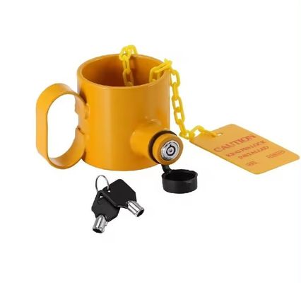 قیمت خوب Wheel King Pin Lock with Handles and Warning Tag The Perfect Addition to Your Trailer آنلاین