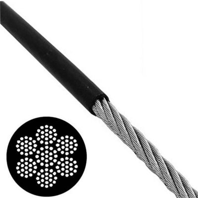 قیمت خوب 7x19 ورزشگاه تناسب اندام کابل فولاد Tpu پوشش انعطاف پذیر فولاد سیم طناب درجه فولاد گالوانیزه آنلاین