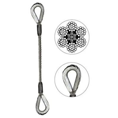 قیمت خوب - AISI 304 316 فولاد ضد زنگ 7x7 6x36 Dia 8mm IWRC RHRL Hard Soft Eye Finish Ungalvanized Cable Wire Rope Sling آنلاین