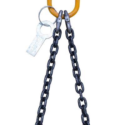 قیمت خوب 40 Ton Load Capacity 20Mn2 Chain Lifting Chain Sling With Master Link 12M Long Double Leg آنلاین
