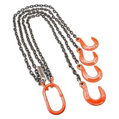 قیمت خوب Load Lifting Chain Sling 4 Legs Black Towing Tie Chains Rigging for Heavy Loads آنلاین
