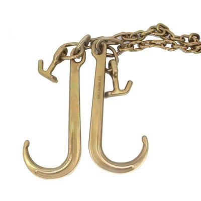 قیمت خوب G70 Lifting Truck Winch Cable V Hooks Forged Towing Chains with Welded Chain Structure آنلاین