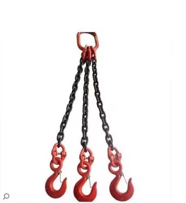 قیمت خوب Versatile and Double Legs Lifting Chain Sling with Hooks 48kN Test Load Black Finish آنلاین