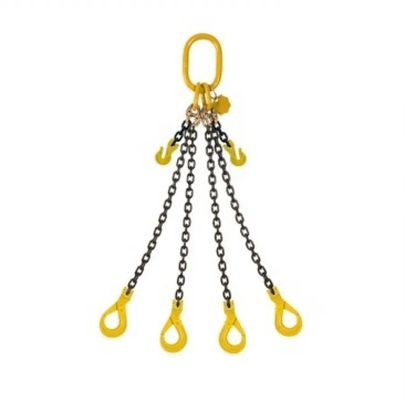قیمت خوب 2t Working Loadlimit Black Finish G80 Double Leg Lifting Sling Chain for Construction آنلاین