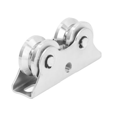 قیمت خوب Stainless Steel V Shaped Double Bearing Caster Sliding Gate Wheel with Bracket آنلاین