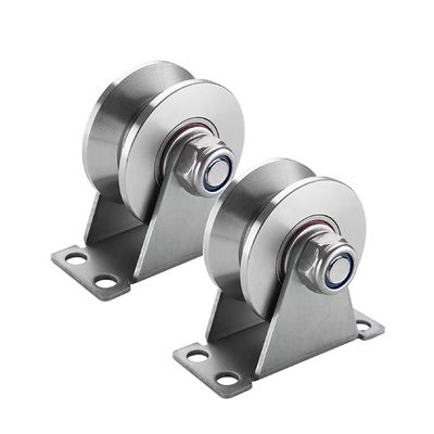 قیمت خوب Wall-Mounted Ceiling Lift Pulley Stainless Steel V-grooved Roller Pulley آنلاین