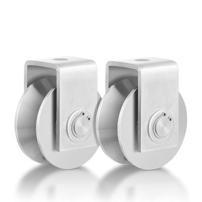 چرخ‌های شیاردار V برای درب‌های کشویی، غلتک با بلبرینگ دوتایی برای درب‌های کشویی