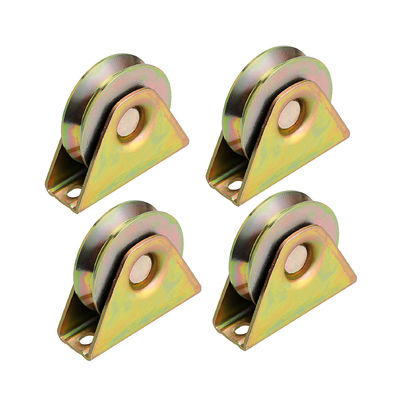 قیمت خوب Sliding Gate Color Zinc Plated V Shaped Roller Wheels For Hotel And Home آنلاین