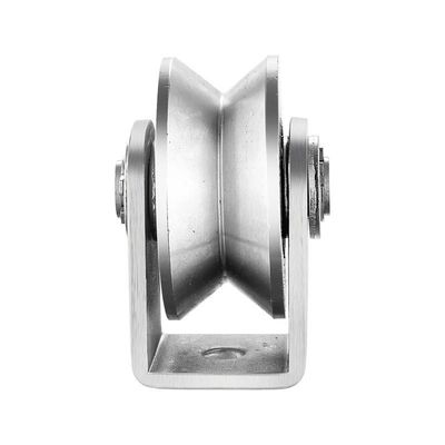قیمت خوب V-shaped Grooved Wheel Stainless Steel Grooved Wheel Heavy Rail Sliding Gate Wheel آنلاین