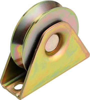 چرخ دروازه شکلی V رنگ زینک چسبیده فولادی چرخ دروازه کشنده چرخ رولر لوازم جانبی درب