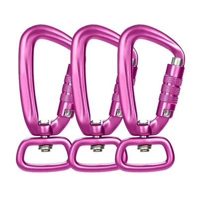 قیمت خوب Heavy Industry 4KN Black Auto Locking Aluminum Swivel Carabiner Snap Hook for Dog Leash آنلاین
