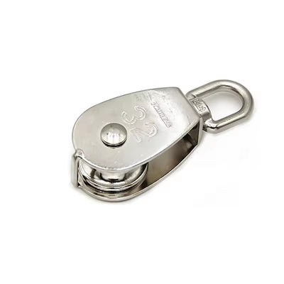 قیمت خوب AISI316 Pulley Block Wire Rope Fittings Swivel Eye Pulley Block Single Sheave Rigging Hardware آنلاین