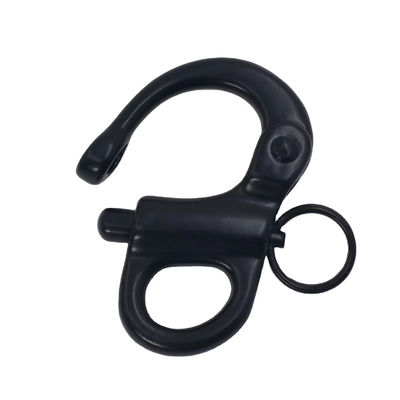 قیمت خوب Black Stainless Steel Fixed Eye Snap Shackle for Paracord Bracelet آنلاین